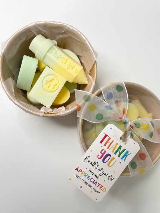 Teachers Gift Wax filled Tubs
