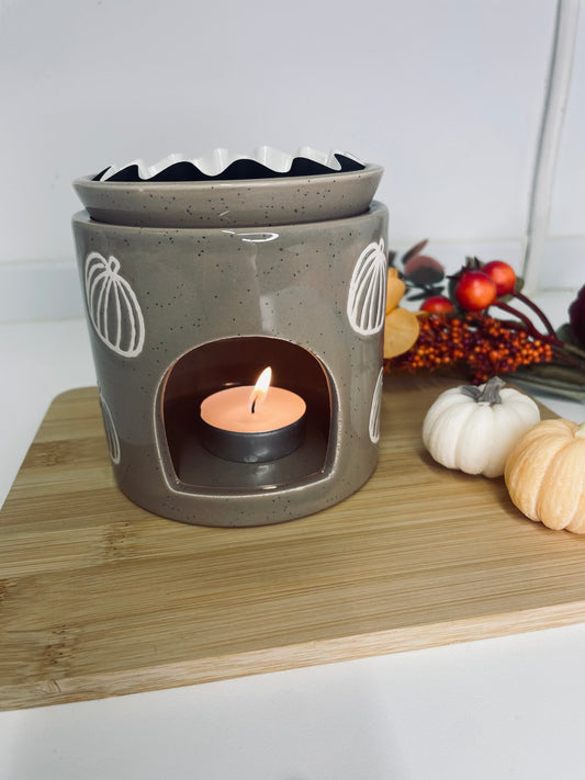 Autumn Pumpkin Design Waxmelt Warmer (taupe)