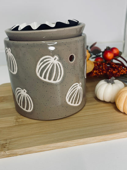 Autumn Pumpkin Design Waxmelt Warmer (taupe)